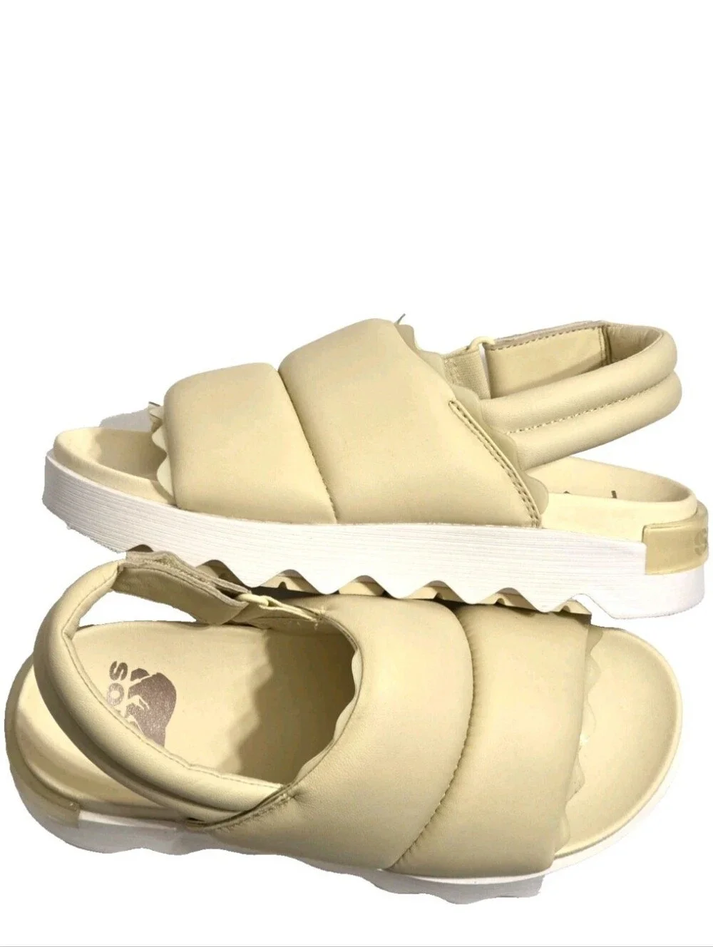 Sorel Viibe Honey White, Sea Salt Slingback Sandal